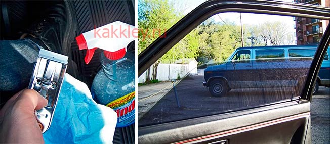 Как очистить стекла авто от клея после тонировки